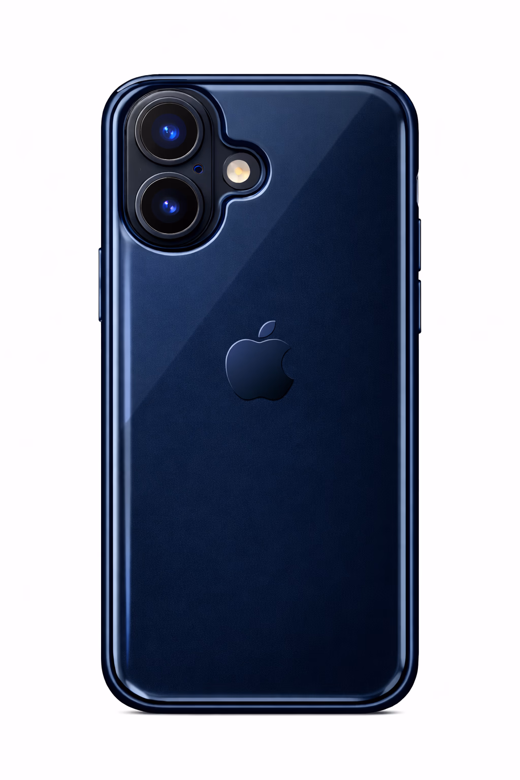 iPhone 16 MagSafe Apple Glass Case With Lens-Navy Blue